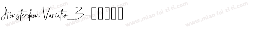 Amsterdam Variatio_3字体转换